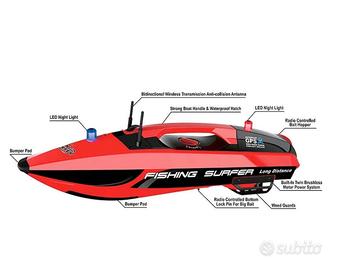 barca telecomandata per pesca in mare