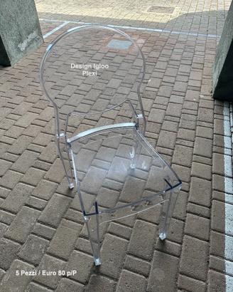 Sedia plexiglas, design Igloo