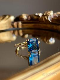 Anello in Argeton Placcato oro 18 k taglia 7
