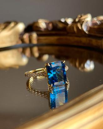 Anello in Argeton Placcato oro 18 k taglia 7