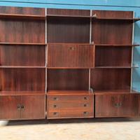 Libreria a parete anni 60 in palissandro 