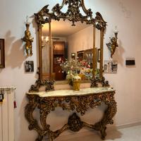 specchiera consolle stile barocco