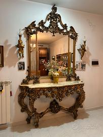 specchiera consolle stile barocco