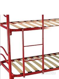Letto a Castello in ferro rosso