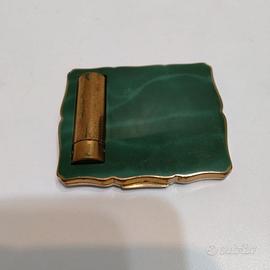 Art Deco porta cipria e rossetto metà anni '50