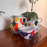 set brocca e tazze in ceramica 