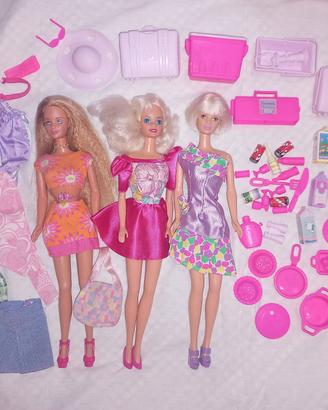 Lotto Barbie e bambole più accessori 