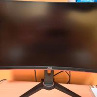 Monitor aoc 144hz curvo 24 pollici