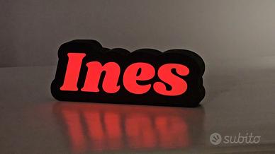 Luce personalizzata con il tuo nome