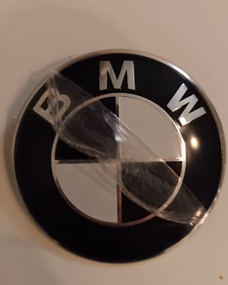 Emblema logo BMW cofano baule nero bianco