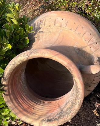 Anfora di terracotta decorata altezza 140 cm