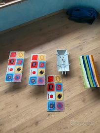 Applique da parete colorate design vintage set 4pz