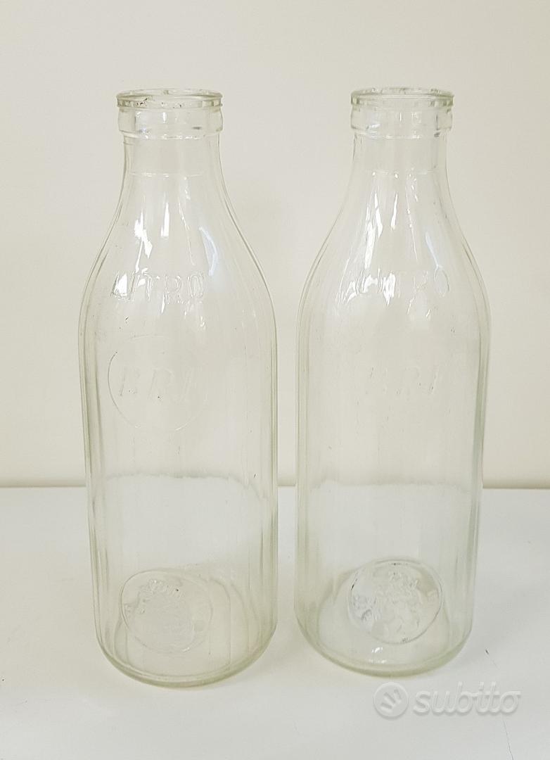 Coppia bottiglie latte BRF vintage da 1 litro - Collezionismo In