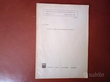 Note in tema di affiliazione sportiva - 
M.Barba
