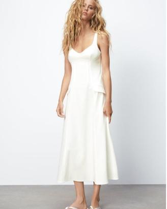 "vestito donna bianco sporco, taglia M, Zara"