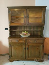 CREDENZA CON VETRINA IN ABETE
