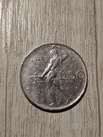 Moneta 50 lire del 1955