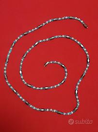 Collana donna con pietre azzurre e calamitate