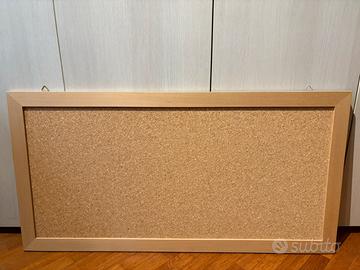 Bacheca in sughero con cornice in legno