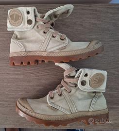 Scarpe donna tela “Palladium” bianco beige 37 1/3