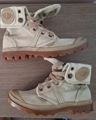 Scarpe donna tela “Palladium” bianco beige 37 1/3