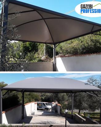 Gazebo copertura tettoia 6x6 a cupola carport PVC