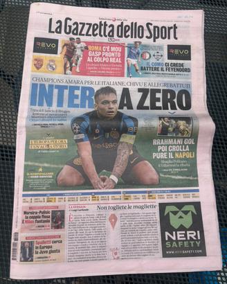 Giornale Calcio 14 Ottobre 2026 Inter Bruges-3-4
