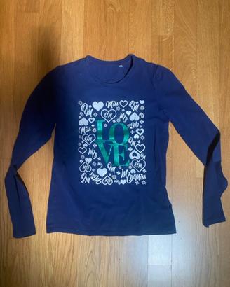 maglia maniche lunghe bambina 11/12 anni