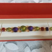 bracciale con pietre preziose in oro 18k