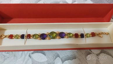 bracciale con pietre preziose in oro 18k