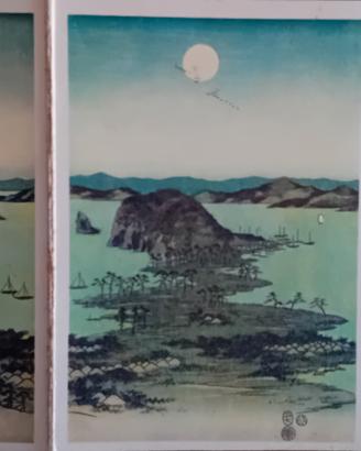 6 stampe antiche di Hokusai rarissime 