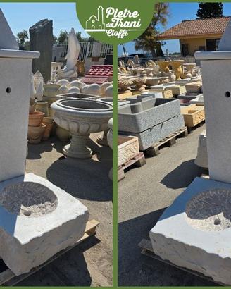 Fontana a Colonna Pietra Naturale cm. 60x93x135 h.