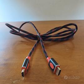 Cavo HDMI a HDMI - colore rosso e nero 