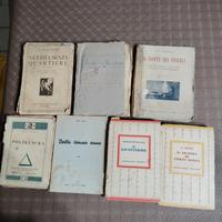Antichi libri anni 1930/1940 con segni del tempo 