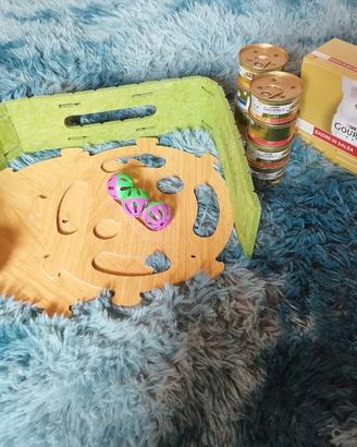 Gioco interattivo e umido per gatti 