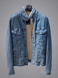 Giacca di jeans Zara Man con interno in sherpa
