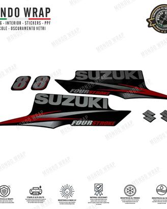 Adesivi barca Calandra Suzuki four stroke 8
