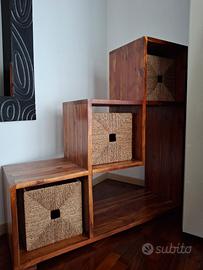 Mobile da ingresso/ separatore/libreria con cesti