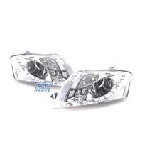 FARI AUDI TT 98-05 LUCE DIURNA A LED FONDO CROMATO
