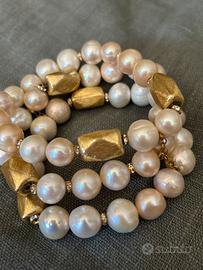 Bracciale multi fili di perle