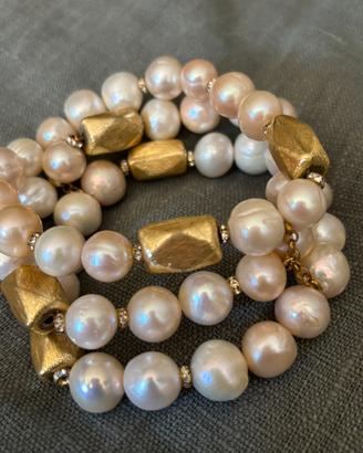 Bracciale multi fili di perle