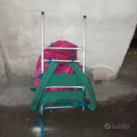 Zaino con struttura in metallo da trancking