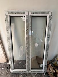 Finestra PVC Bicolore Bianco/Grigio 120x187