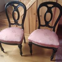 Coppia sedie antiche fine 800