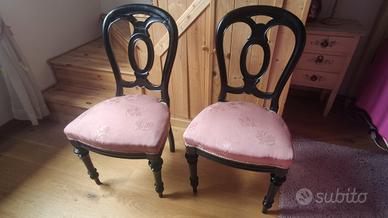 Coppia sedie antiche fine 800