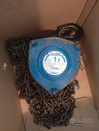 Paranco a catena tralift tractel 1 ton
