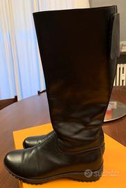 Stivali neri in vera pelle n.36