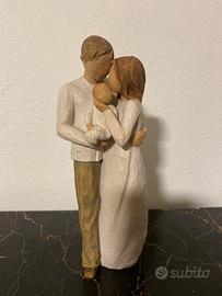 Statua famiglia 3 persone willow tree - Arredamento e Casalinghi In vendita  a Massa-Carrara