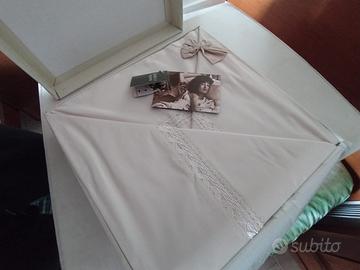 Lenzuola Matrimoniali + federe con pizzo macramè