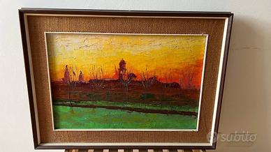 Dipinto Tramonto Olio su Tela - Genio Pontieri